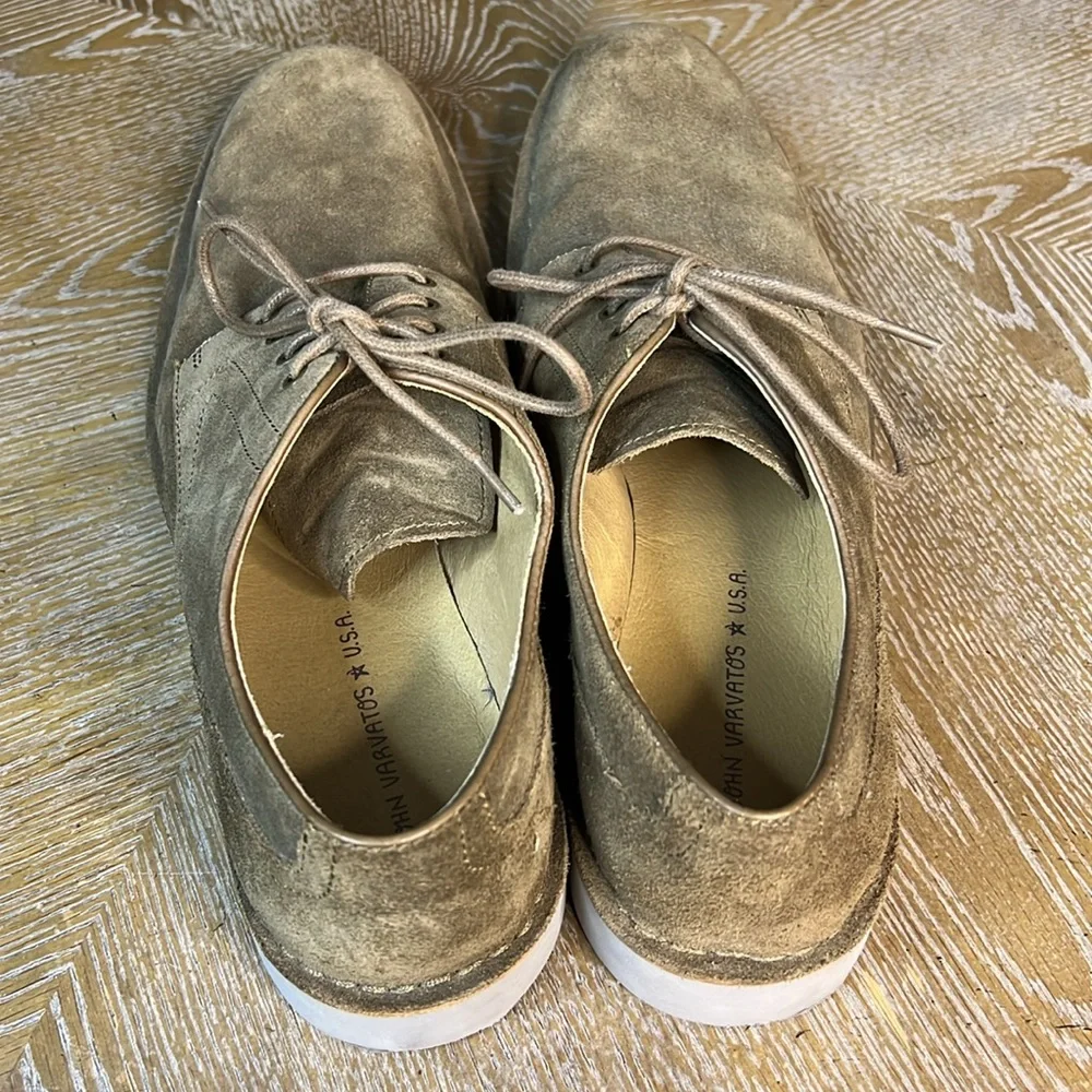 JOHN VARVATOS Men's Brown Derby Shoes 10.5